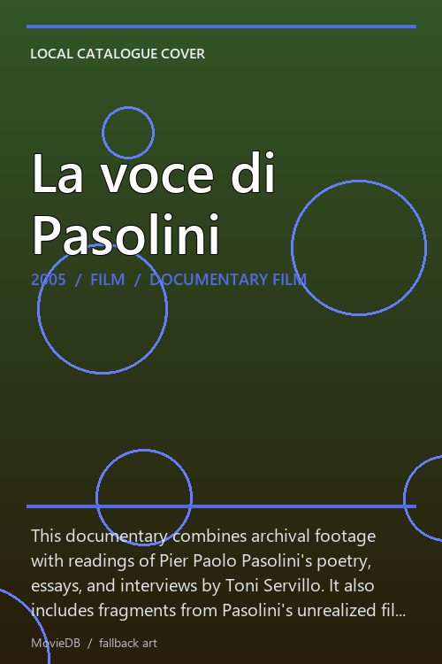 La voce di Pasolini poster