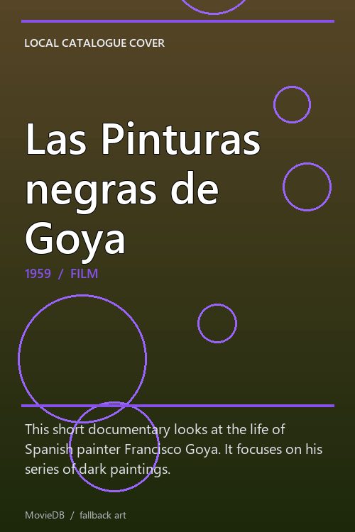 Las Pinturas negras de Goya poster