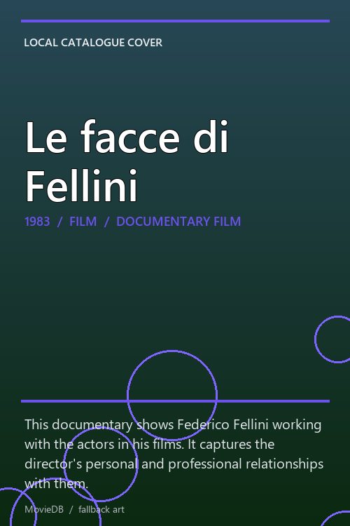 Le facce di Fellini poster