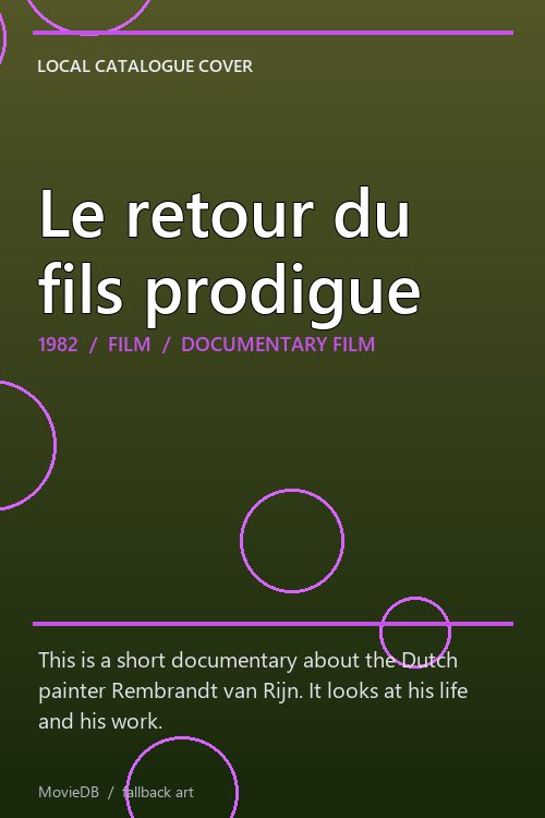 Le retour du fils prodigue poster