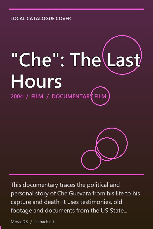 "Che": The Last Hours poster