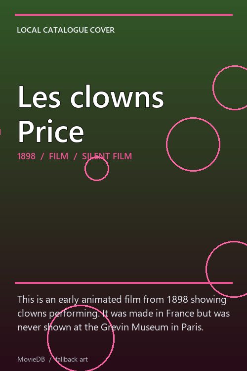 Les clowns Price poster