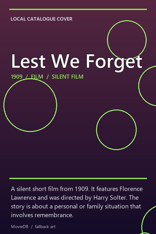 Lest We Forget poster
