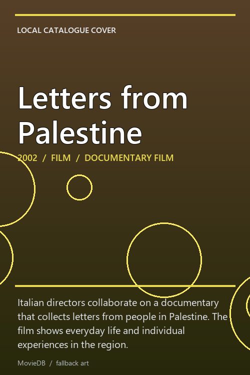 Letters from Palestine poster