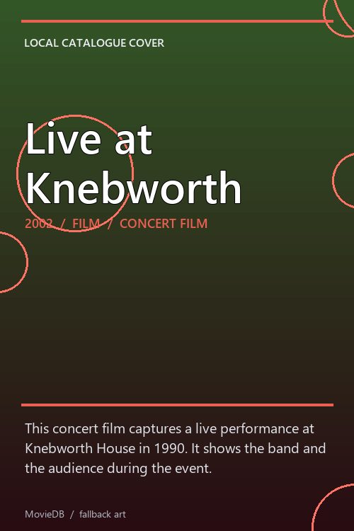 Live at Knebworth poster