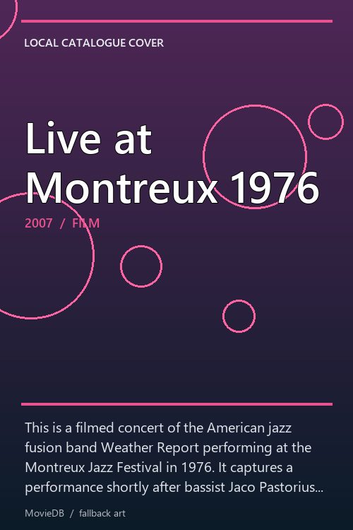 Live at Montreux 1976 poster
