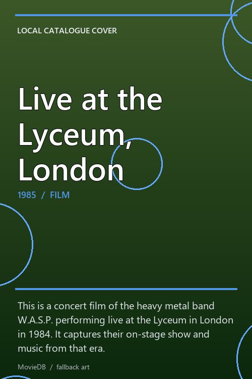 Live at the Lyceum, London poster