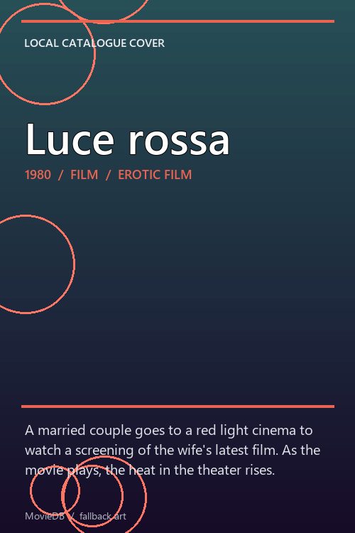 Luce rossa poster