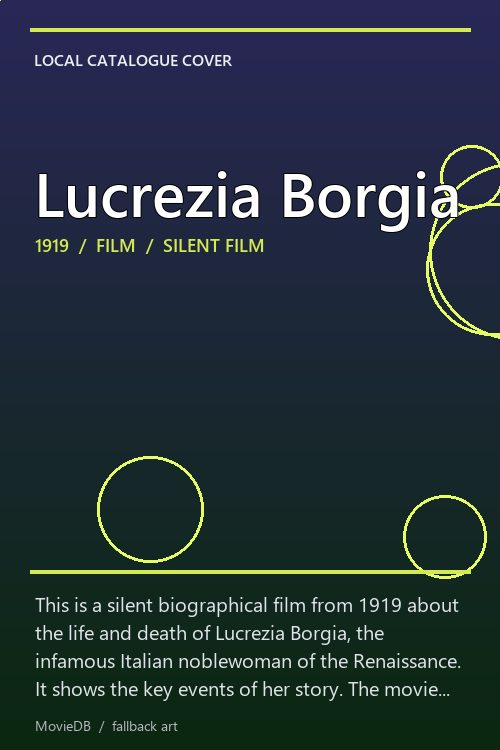 Lucrezia Borgia poster