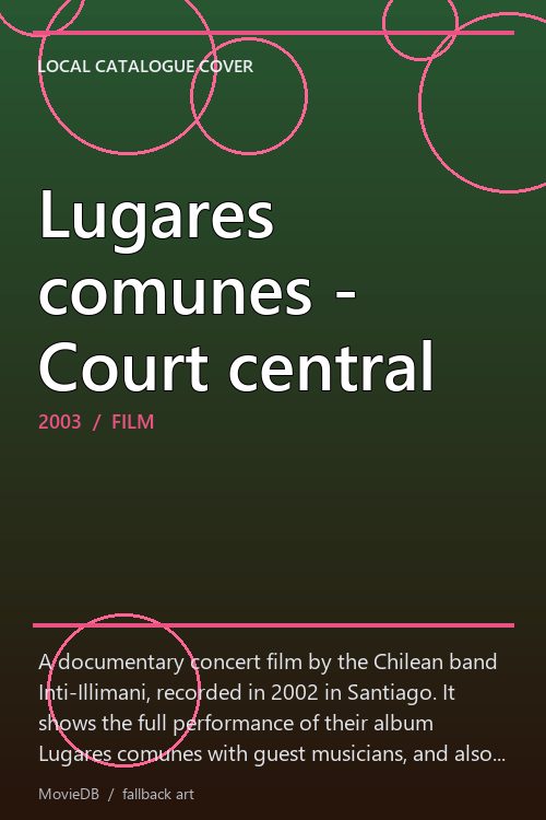 Lugares comunes - Court central poster