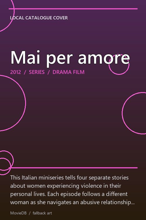 Mai per amore poster