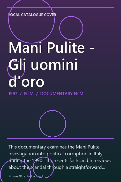 Mani Pulite - Gli uomini d'oro poster