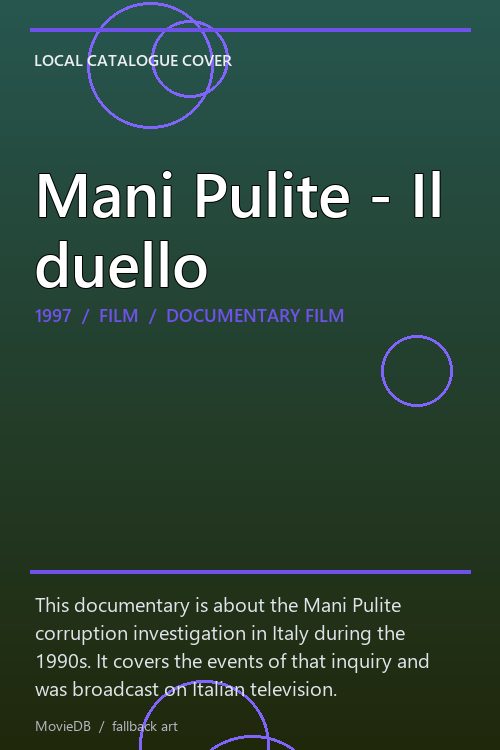 Mani Pulite - Il duello poster