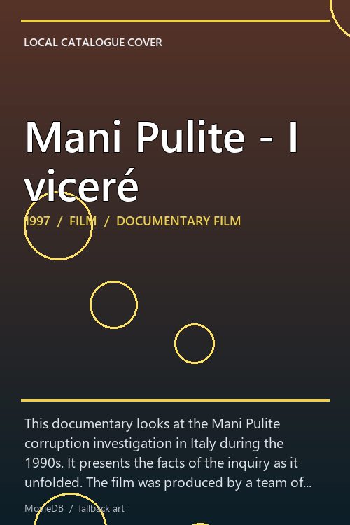 Mani Pulite - I viceré poster
