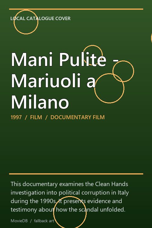 Mani Pulite - Mariuoli a Milano poster