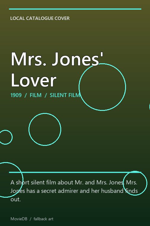 Mrs. Jones' Lover poster