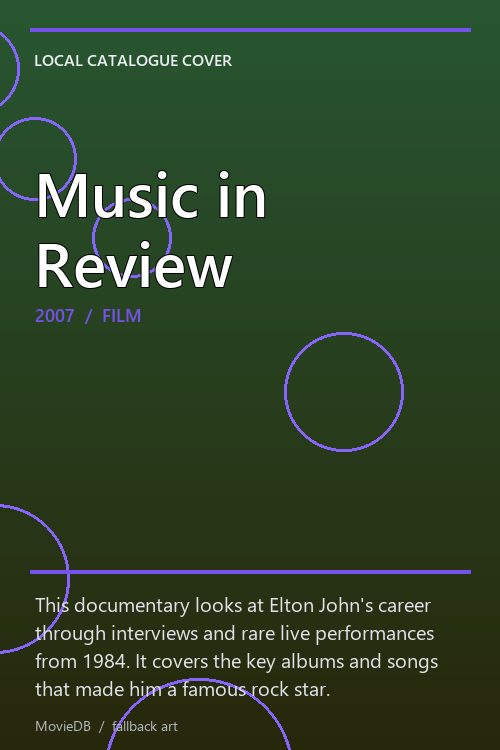 Music in Review poster