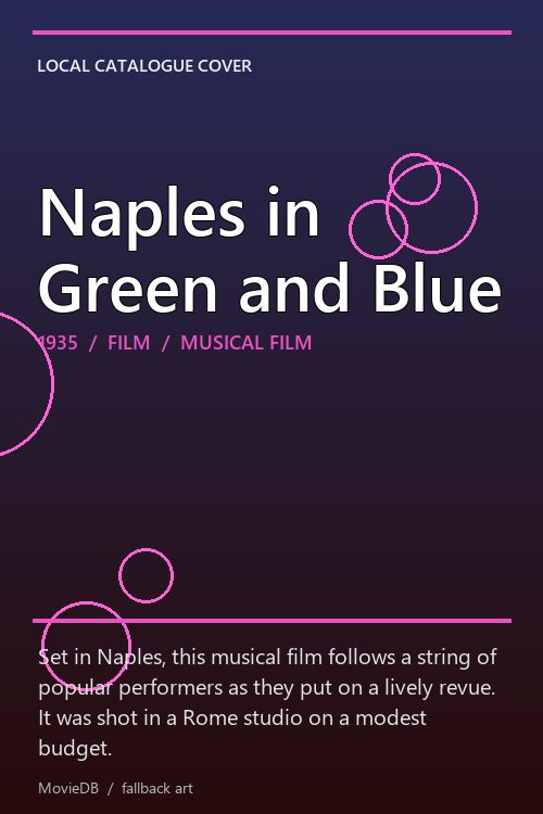 Naples in Green and Blue poster