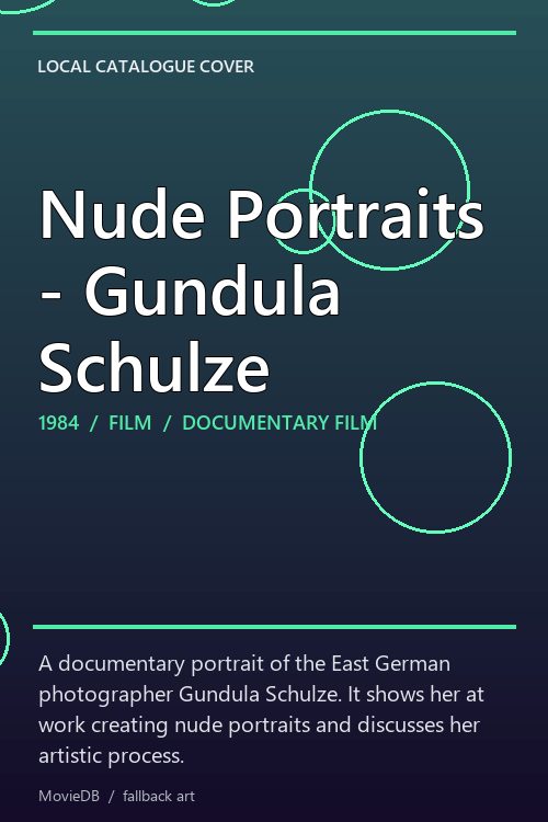 Nude Portraits - Gundula Schulze poster