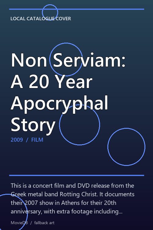 Non Serviam: A 20 Year Apocryphal Story poster