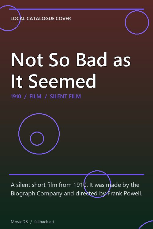 Not So Bad as It Seemed poster