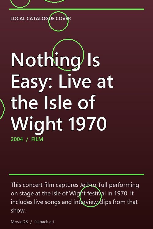Nothing Is Easy: Live at the Isle of Wight 1970 poster