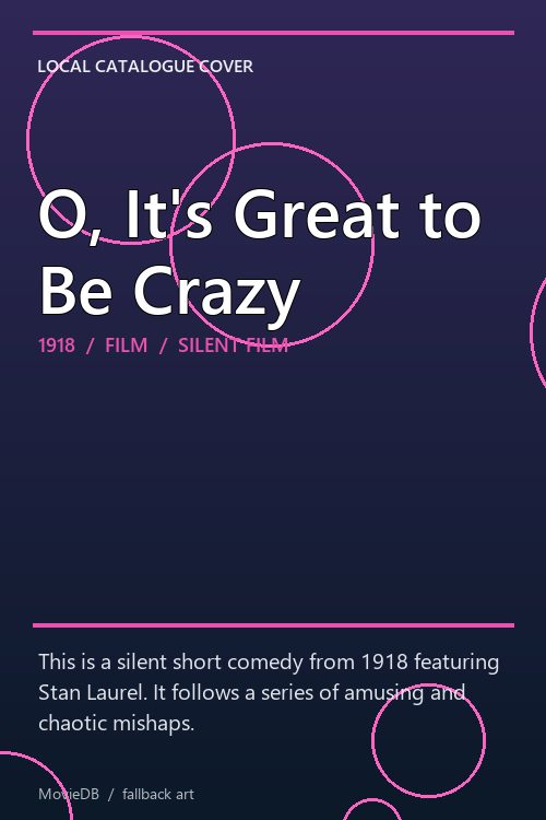 O, It's Great to Be Crazy poster