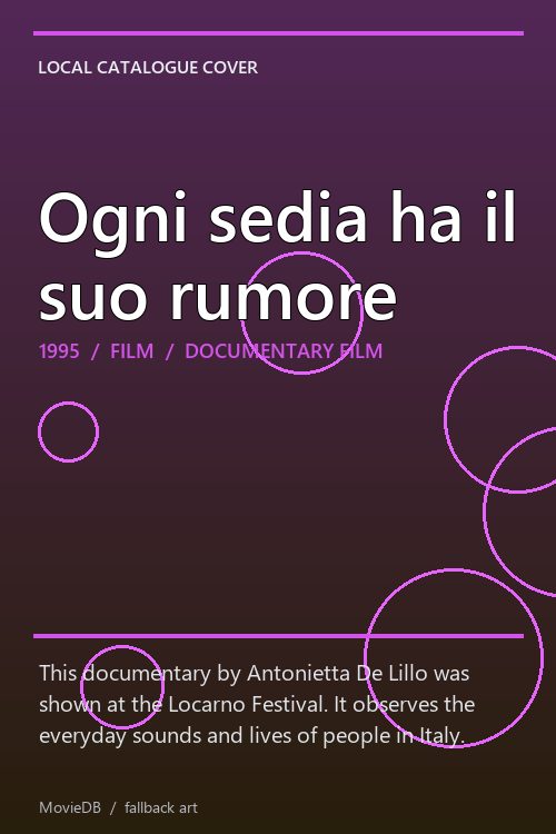 Ogni sedia ha il suo rumore poster