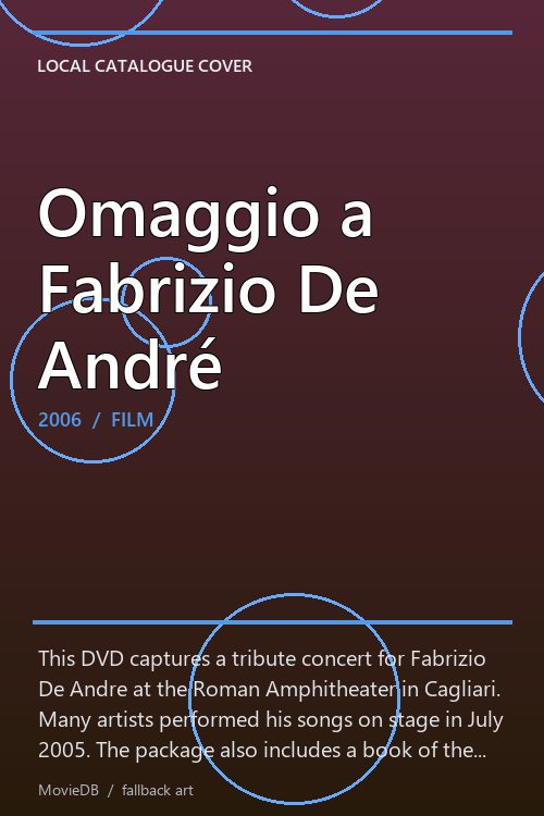 Omaggio a Fabrizio De André poster