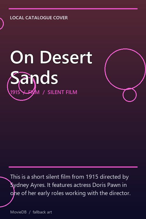 On Desert Sands poster