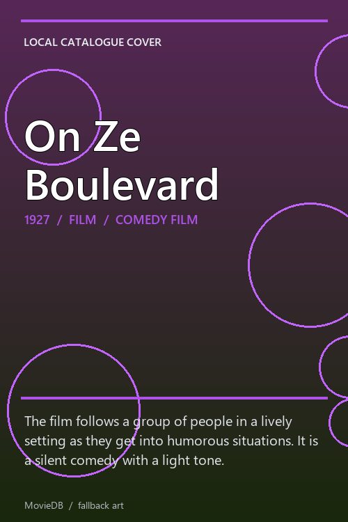 On Ze Boulevard poster
