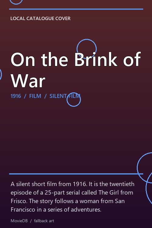 On the Brink of War poster