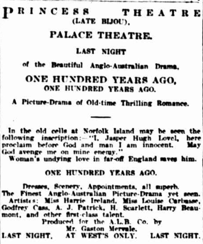 One Hundred Years Ago poster
