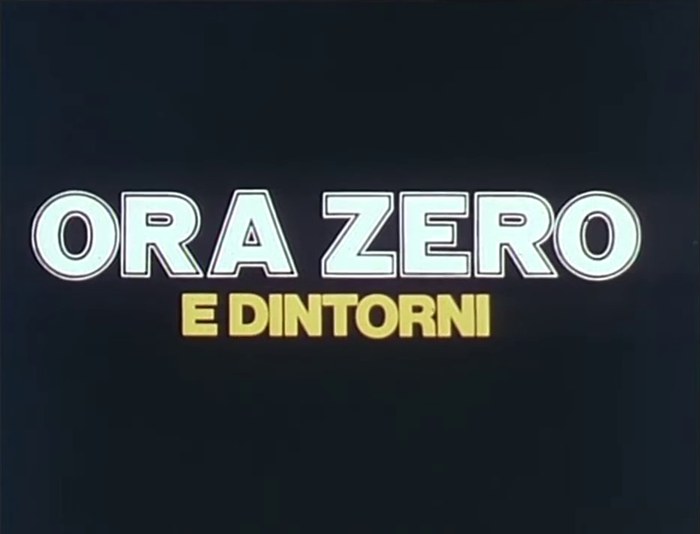 Ora zero e dintorni poster