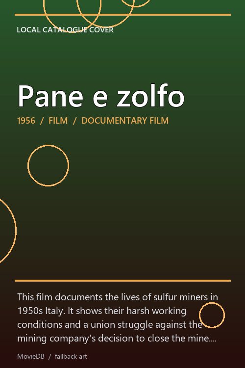 Pane e zolfo poster