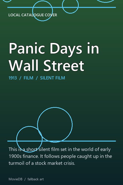 Panic Days in Wall Street poster