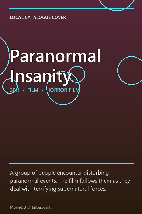 Paranormal Insanity poster