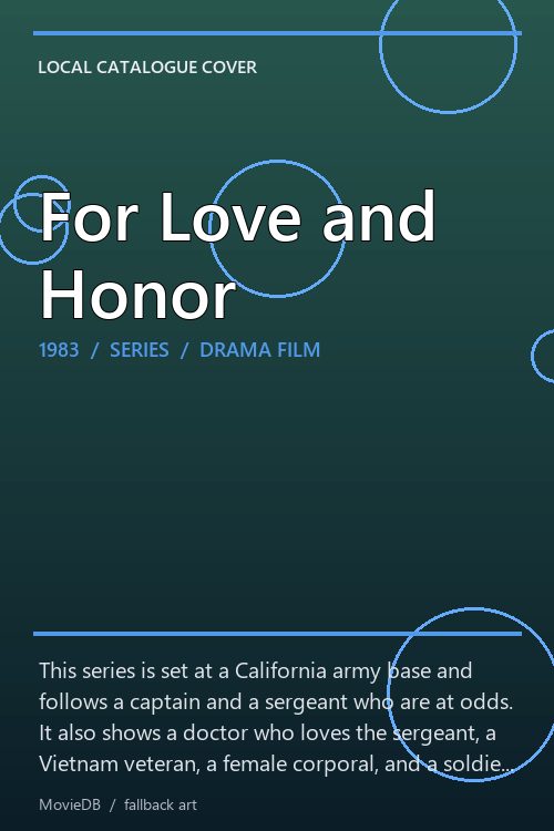 For Love and Honor poster