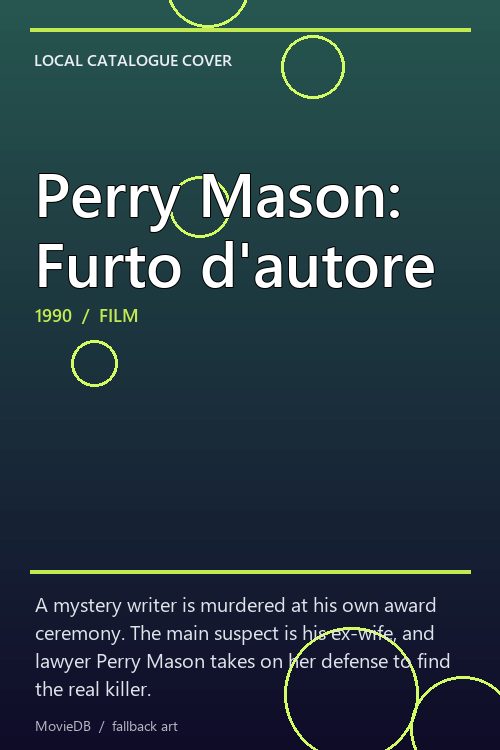 Perry Mason: Furto d'autore poster