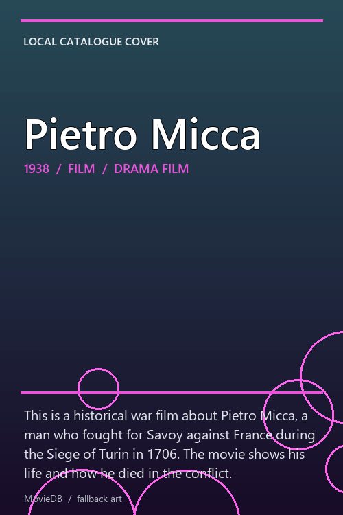 Pietro Micca poster