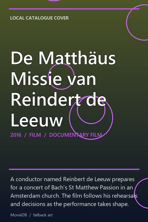 De Matthäus Missie van Reindert de Leeuw poster