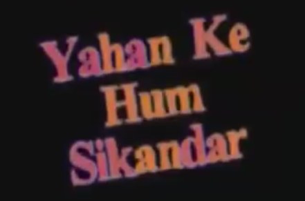 Yahan Ke Hum Sikandar poster