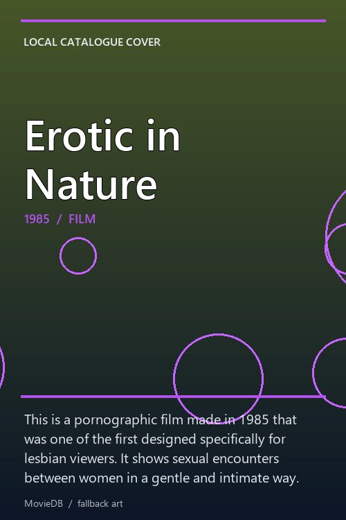 Erotic in Nature poster