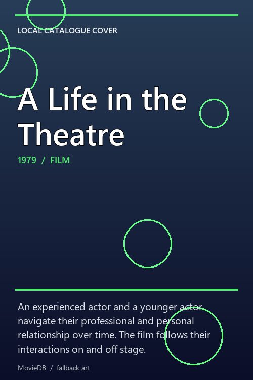 A Life in the Theatre poster