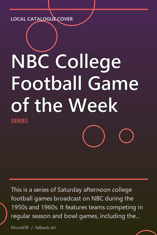 NBC College Football Game of the Week poster