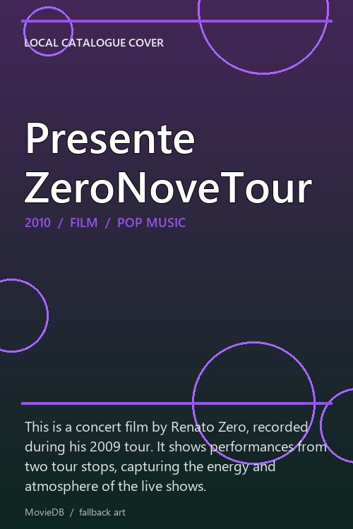 Presente ZeroNoveTour poster