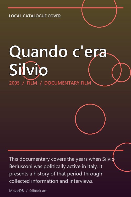 Quando c'era Silvio poster