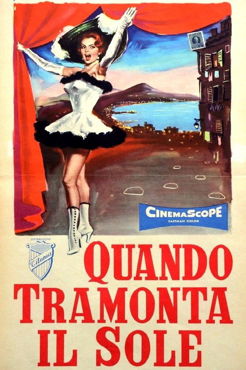 Sunset in Naples poster