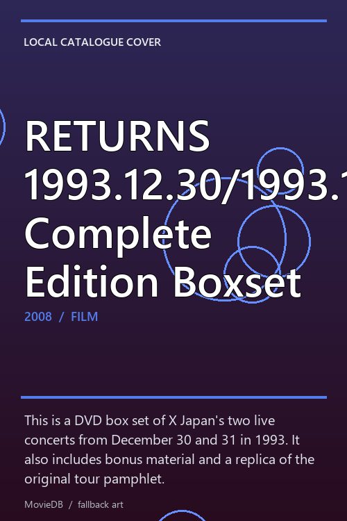 RETURNS 1993.12.30/1993.12.31 Complete Edition Boxset poster