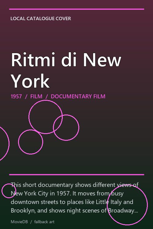 Ritmi di New York poster
